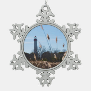 Kap-Mai-Leuchtturm Schneeflocken Zinn-Ornament