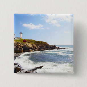 Kap Neddick "Klumpen-" Leuchtturm in Maine Button