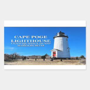 Kap Poge Leuchtturm, Massachusetts-Aufkleber Rechteckiger Aufkleber