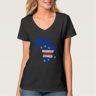 Kap Verde Flag Afrika Kontinentale Silhouette Cabo T-Shirt