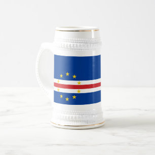 Kap-Verde-Flagge Bierglas