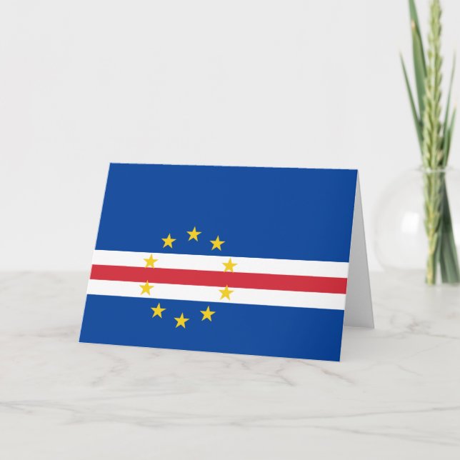 Kap-Verde-Flagge Dankeskarte (Vorderseite)