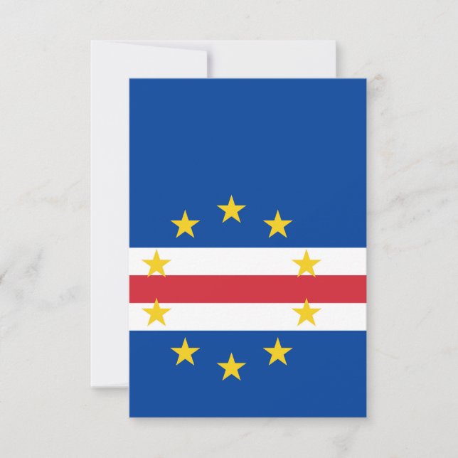 Kap-Verde-Flagge Dankeskarte (Vorderseite)