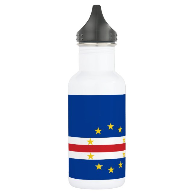 Kap-Verde-Flagge Edelstahlflasche (Links)