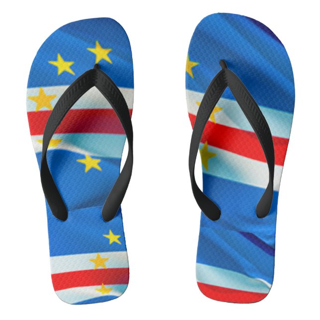 Kap-Verde-Flagge Flip Flops (Fußbett)