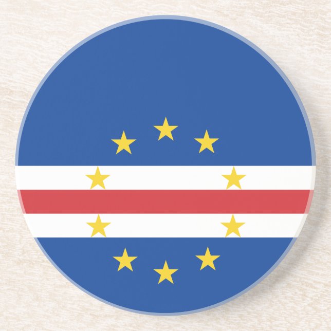 Kap-Verde-Flagge Getränkeuntersetzer (Vorne)