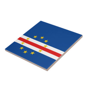 Kap Verde Flagge Keramikfliese