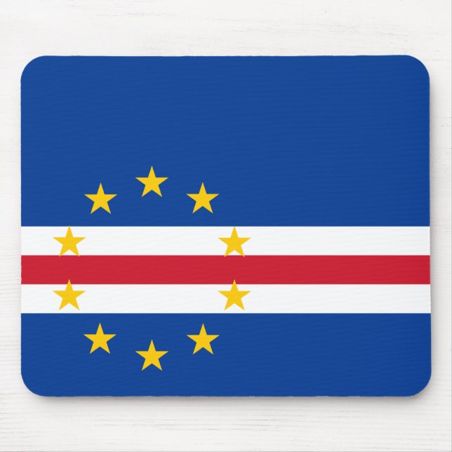 Kap-Verde-Flagge Mousepad (Vorne)