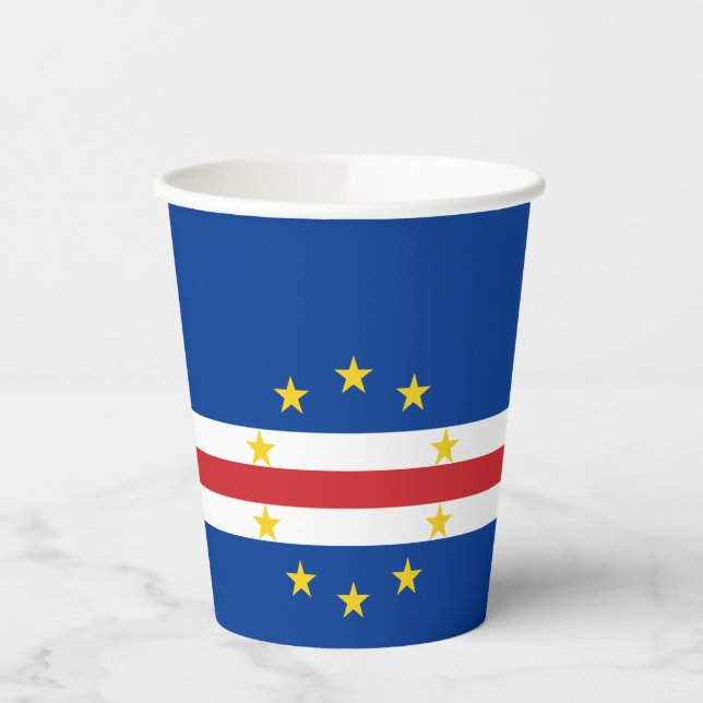 Kap-Verde-Flagge Pappbecher (Links)