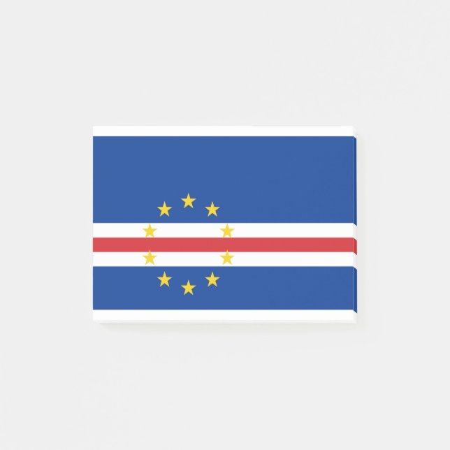 Kap-Verde-Flagge Post-it Klebezettel (Vorderseite)