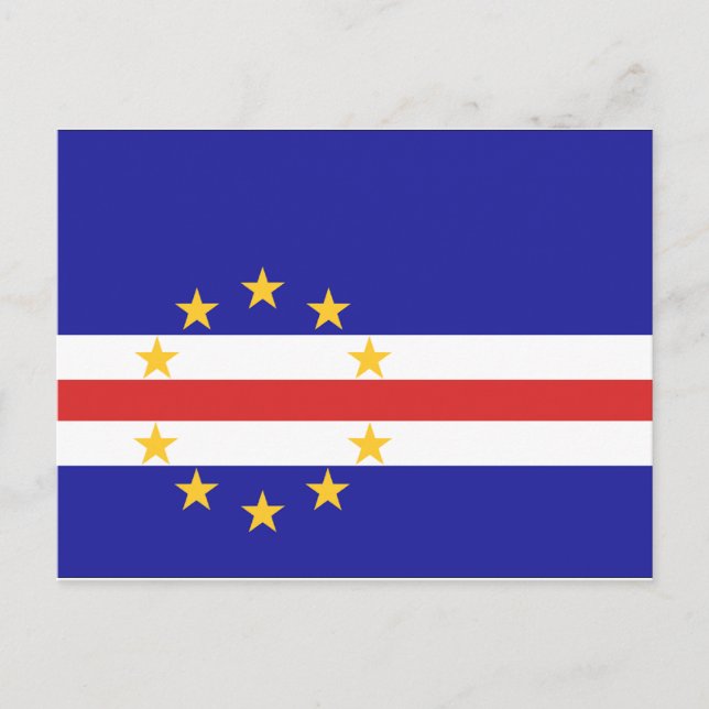 Kap-Verde-Flagge Postkarte (Vorderseite)