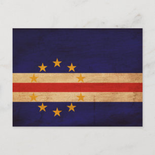 Kap-Verde-Flagge Postkarte