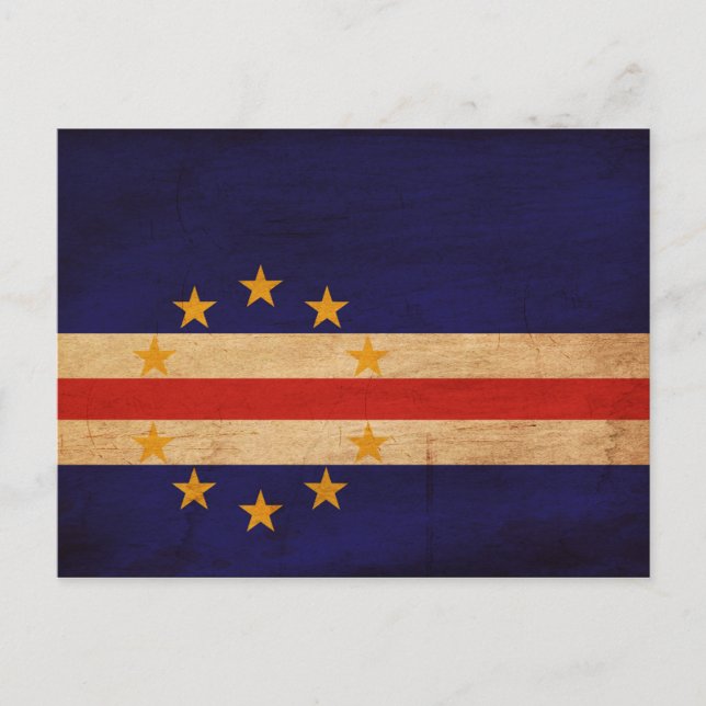 Kap-Verde-Flagge Postkarte (Vorderseite)