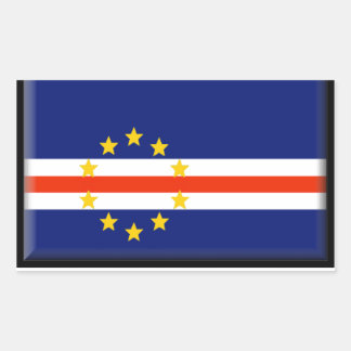 Kap-Verde-Flagge Rechteckiger Aufkleber