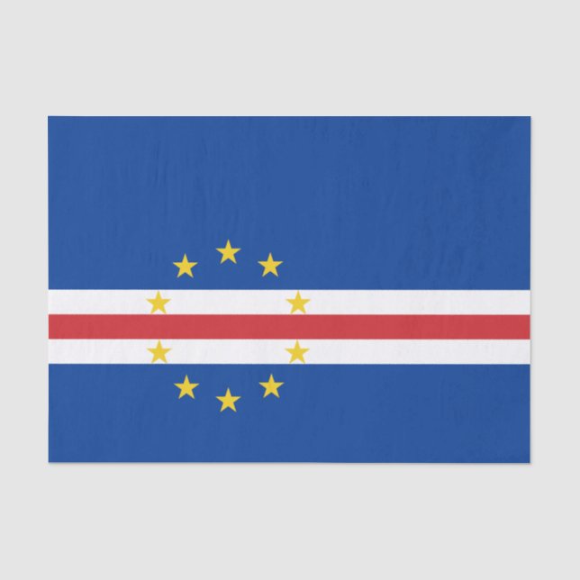 Kap-Verde-Flagge Seidenpapier (Vorderseite)