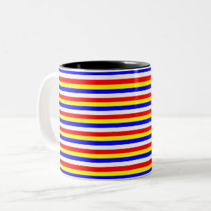 Kap-Verde-Flagge Streifen Land Muster Symbol Zweifarbige Tasse