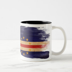 Kap-Verde Flaggen-Tasse Zweifarbige Tasse