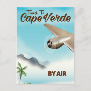 Kap Verde Flugreiseplakat Postkarte