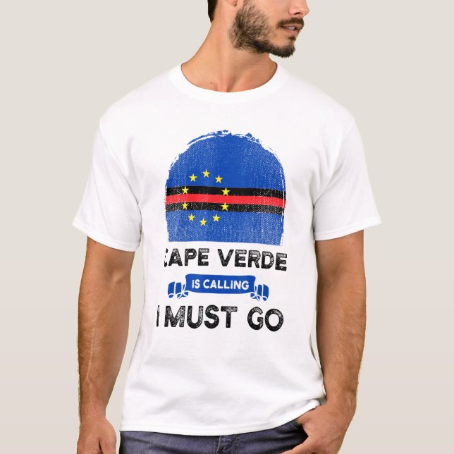 Kap Verde fordert mich auf, die kap-verdische Flag T-Shirt (Vorderseite)
