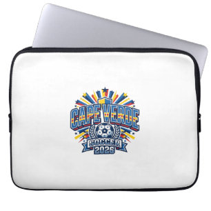 Kap Verde Fußball 2026 Fußball Fett Land Typografi Laptopschutzhülle