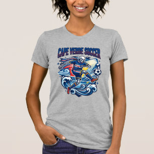 Kap Verde Fußball Skelett Stürmer Nationen Premium T-Shirt