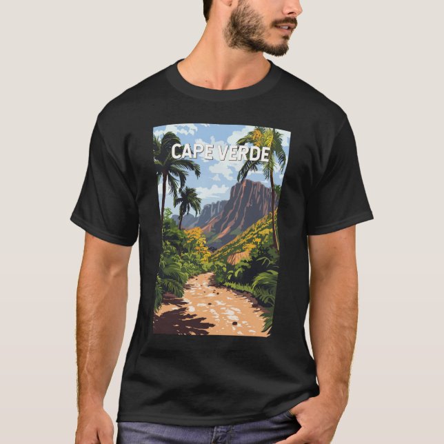 Kap Verde Illustration Reisen Vintag T-Shirt (Vorderseite)