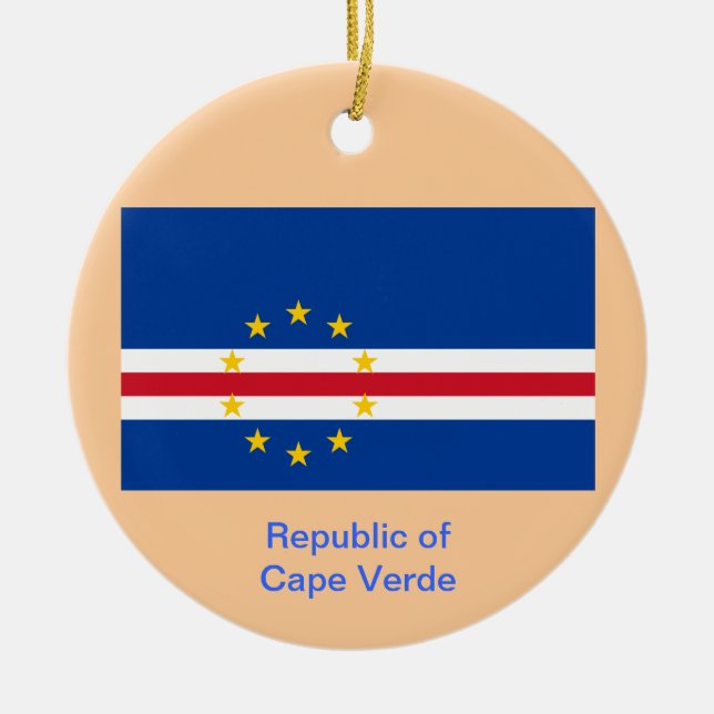 KAP-VERDE * kundenspezifische Weihnachtsverzierung Keramikornament (Vorne)