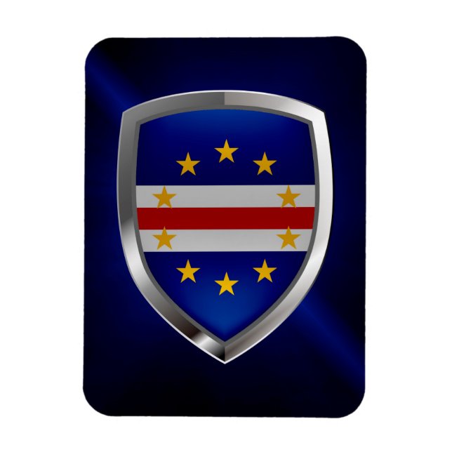 Kap Verde Mettalic Emblem Magnet (Vertikal)