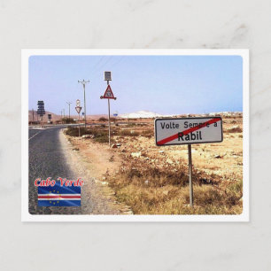 Kap Verde - Rabil - Toponymisiertes Schild - Postkarte