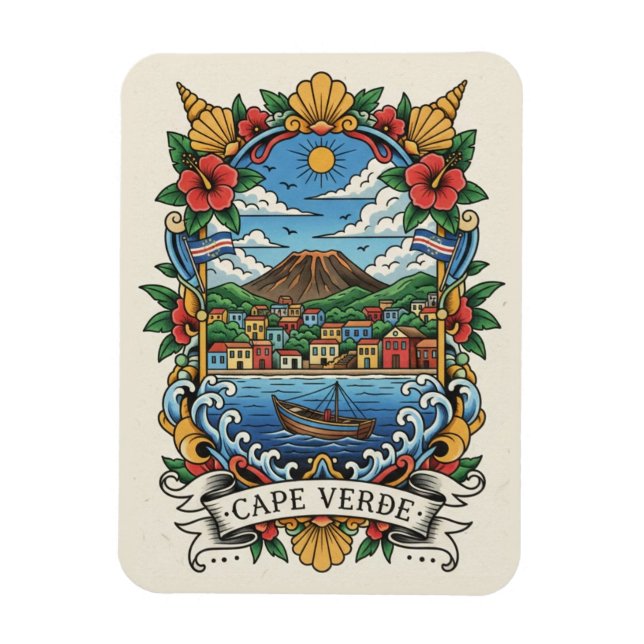Kap Verde Reise Magnet (Vertikal)