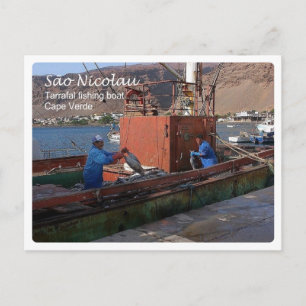 Kap Verde - Sao Nicolau - Fischereiboot Tarrafal - Postkarte