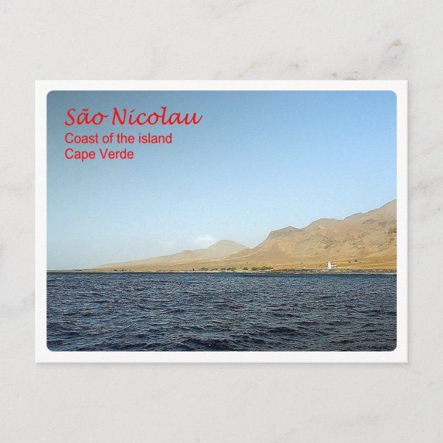 Kap Verde - Sao Nicolau - Küste der Insel - Postkarte (Vorderseite)