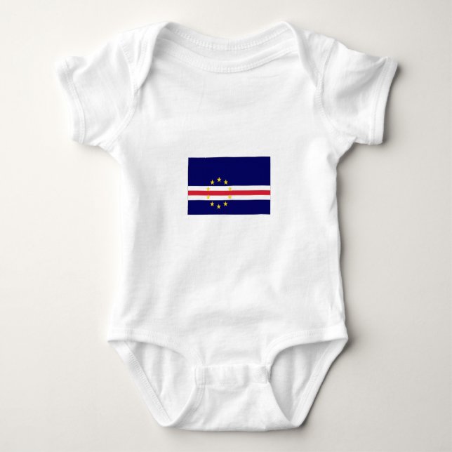 Kap-Verde Staatsflagge Baby Strampler (Vorderseite)