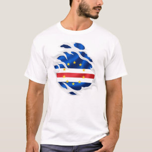 Kap Verde Zerrissene Flagge T-Shirt
