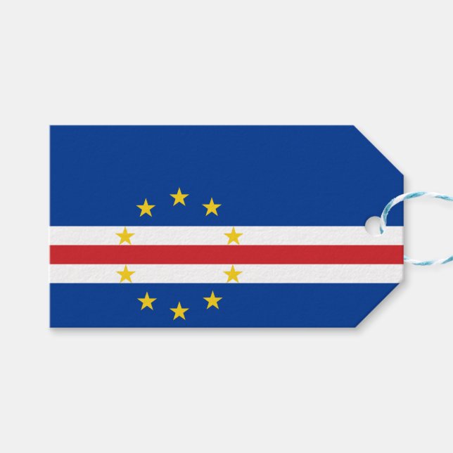 Kap-Verdische Flagge (Kap Verde) Geschenkanhänger (Vorderseite (Horizontal))