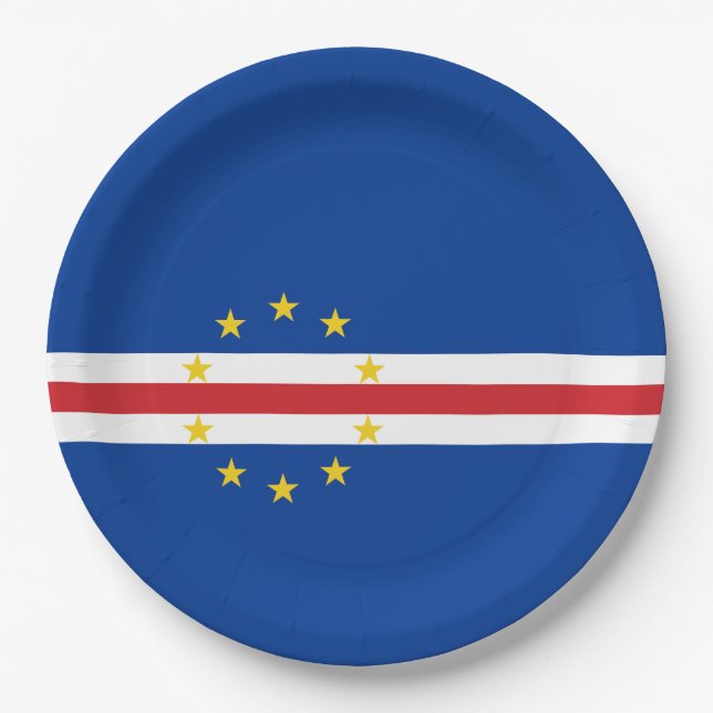 Kap-Verdische Flagge (Kap Verde) Pappteller (Vorderseite)