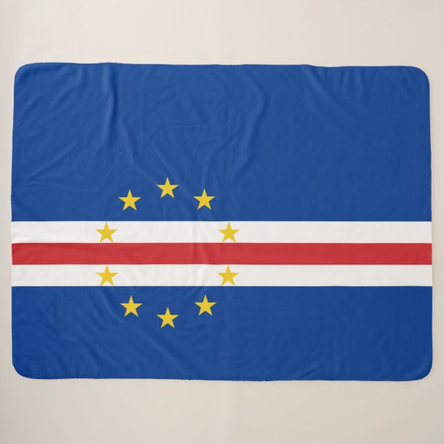 Kap-Verdische Flagge (Kap Verde) Sherpadecke (Vorderseite (Horizontal))