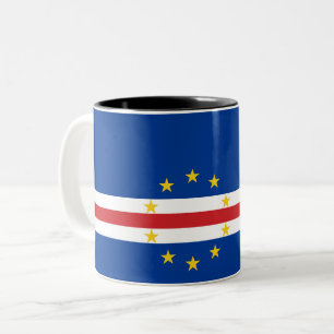 Kap-Verdische Flagge (Kap Verde) Zweifarbige Tasse
