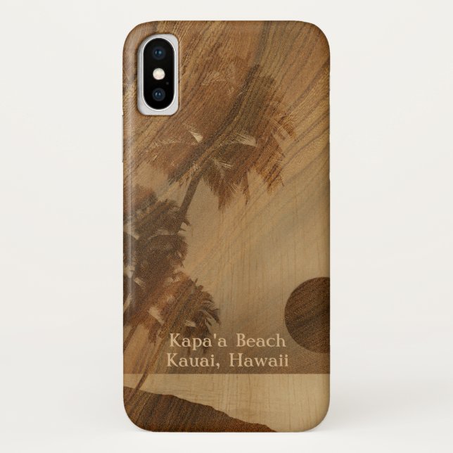 Kapaa Sonnenuntergang Hawaiianische Imitate Koa-Wa Case-Mate iPhone Hülle (Rückseite)