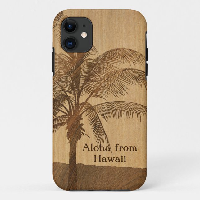 Kapaa Sonnenuntergang-hawaiisches Imitat Koa Case-Mate iPhone Hülle (Rückseite)