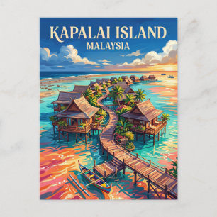 Kapalai-Insel Malaysia Postkarte