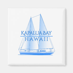 Kapalua Bay Küste Nautical Segelschiff Magnet