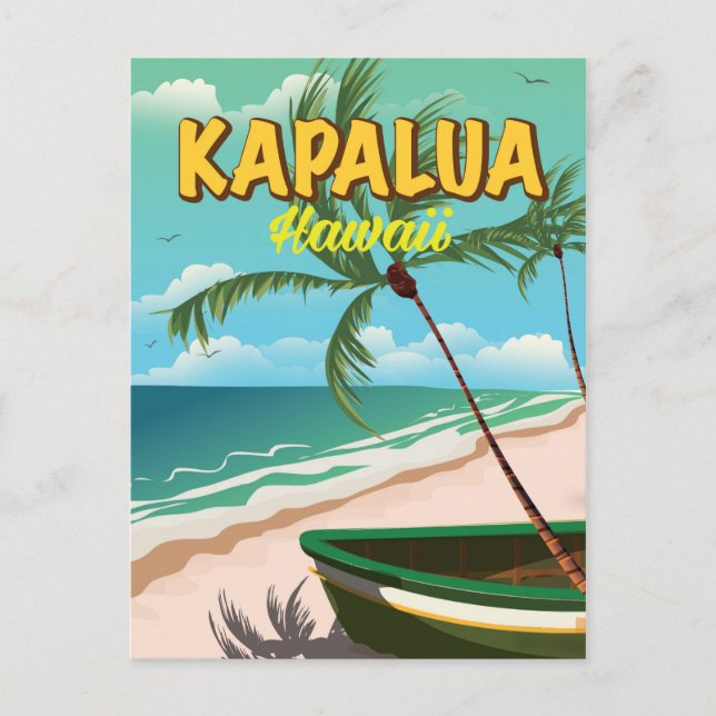 Kapalua Hawaii Reiseplakat Postkarte (Vorderseite)
