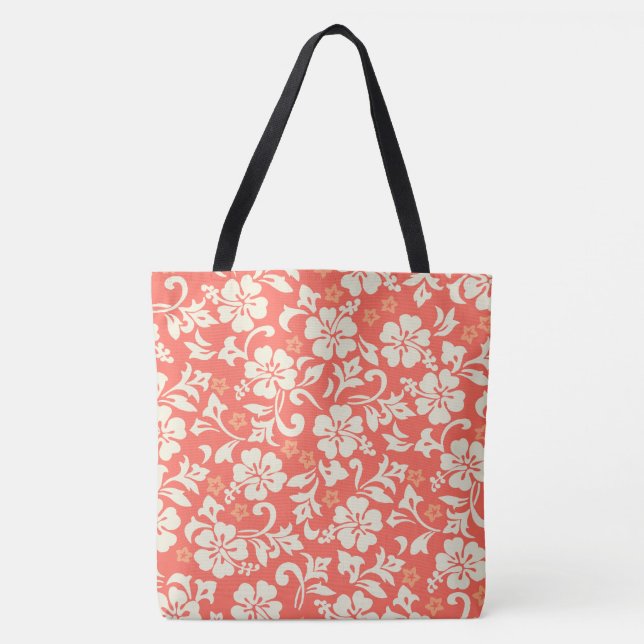 Kapalua Pareau Hawaiian Hibiskus Beach Bag Tasche (Vorderseite)