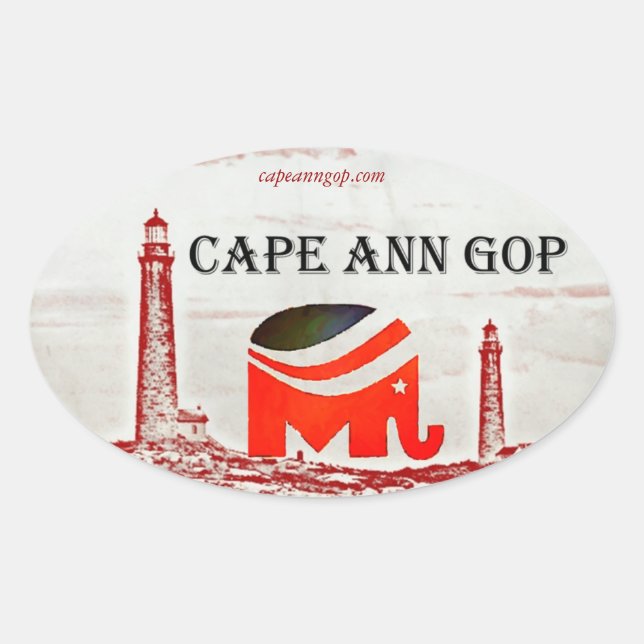 KapAnn GOP-Aufkleber Ovaler Aufkleber (Vorderseite)