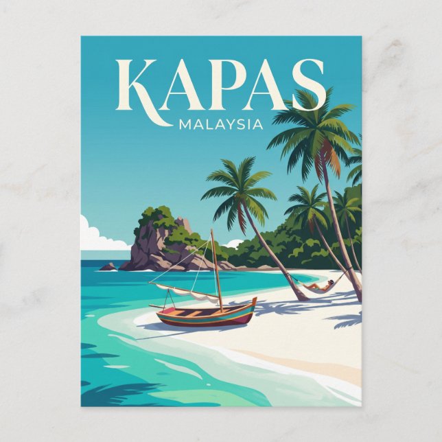 Kapas Insel Malaysia Postkarte (Vorderseite)