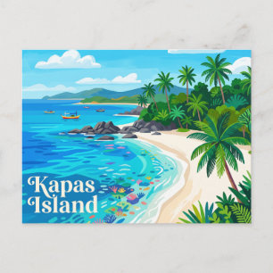 Kapas-Insel Malaysia Postkarte