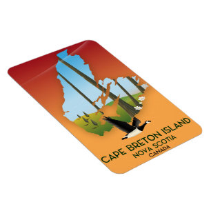 Kapbreton Island nova Scotia Kanada Karte Magnet