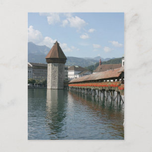 Kapellbrücke, Luzern, Schweiz Postkarte
