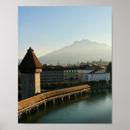 Kapellbrücke, Luzern, Schweiz Print Poster